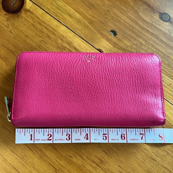 Fossil Issue No 1954 Zip Wallet - Hot Pink - Picture 9 of 13